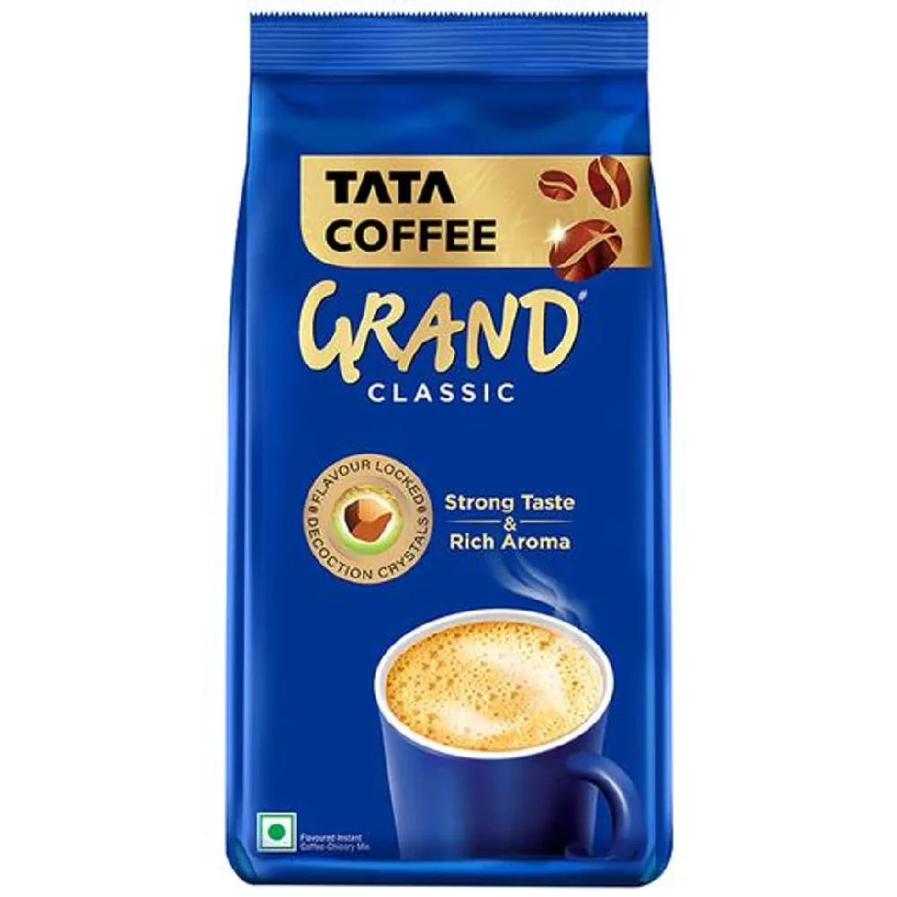 Tata Coffee Grand Classic Instant Coffee - Flavour Locked Decoction Crystals, 200 g-1.webp